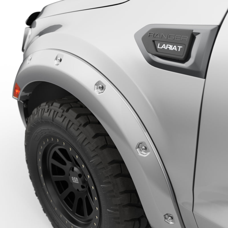 EGR 19-22 Ford Ranger Painted To Code Ingot Traditional Bolt-On Look Fender Flares Silver Set Of 4 - Mammoth Racing -