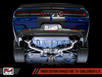AWE Tuning 2017+ Dodge Challenger 5.7L Track Edition Exhaust - Diamond Black Quad Tips - Mammoth Racing -