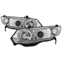 Spyder Honda Civic 06-08 2Dr Projector Headlights LED Halo Chrome High H1 Low H1 PRO-YD-HC06-2D-HL-C - Mammoth Racing -