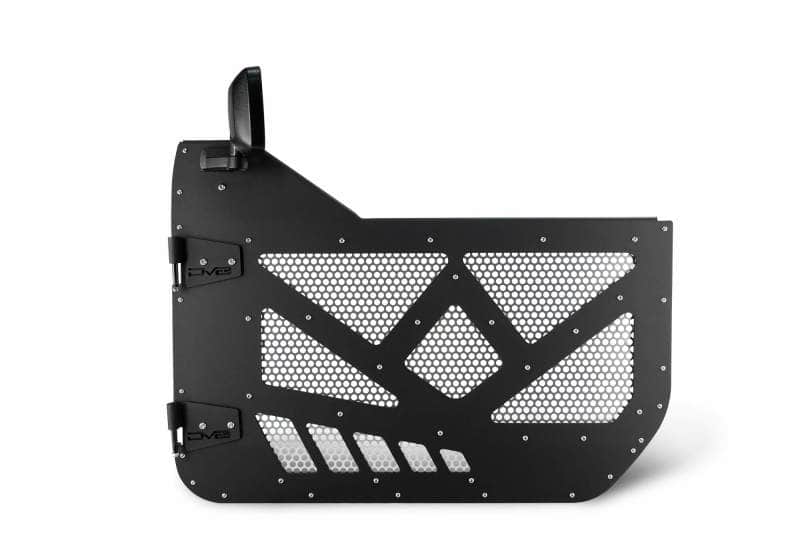 DV8 18-22 Jeep 4 Door JL/JT Aluminum Half Doors with Perforated Mesh Front - Mammoth Racing -