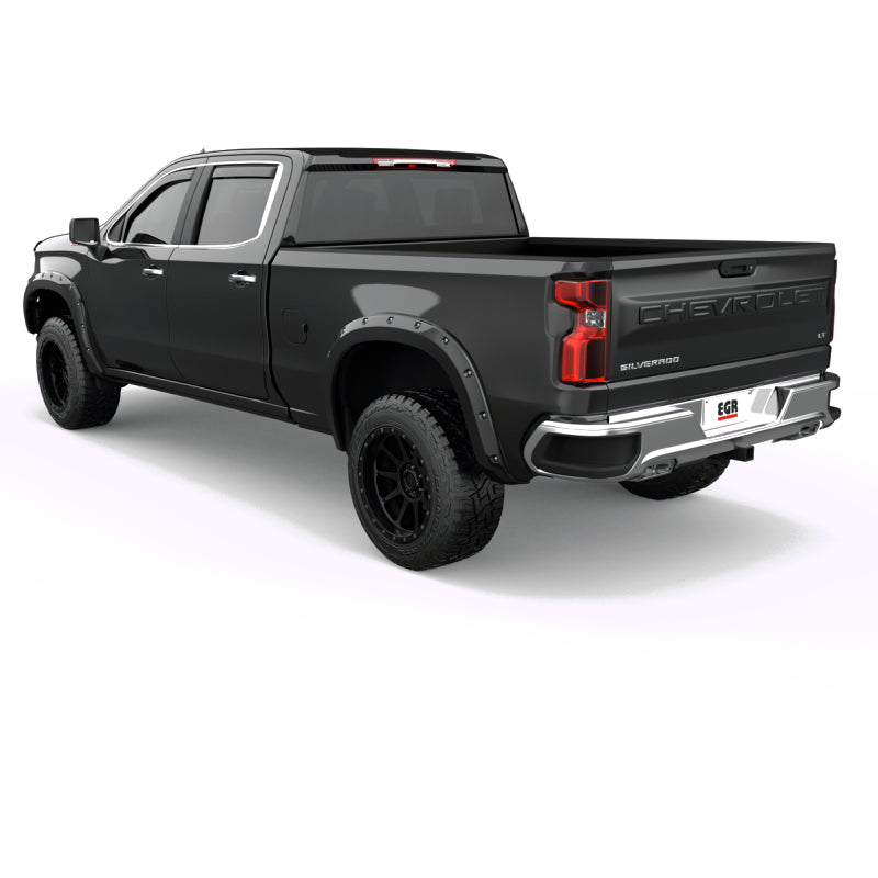 EGR 19-22 Chevrolet Silverado 1500 Traditional Bolt-On Look Fender Flares Black Set Of 4 - Mammoth Racing -