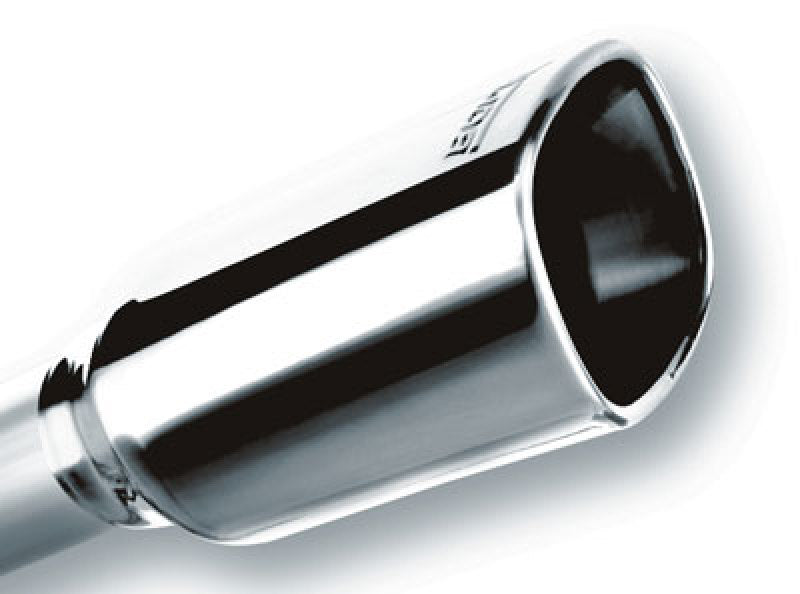 Borla 12-14 Jeep Wrangler JK 2Dr & 4Dr Rear Section ATAK Single Sqaure Rolled Angle-Cut Exit Exhaust - My Store