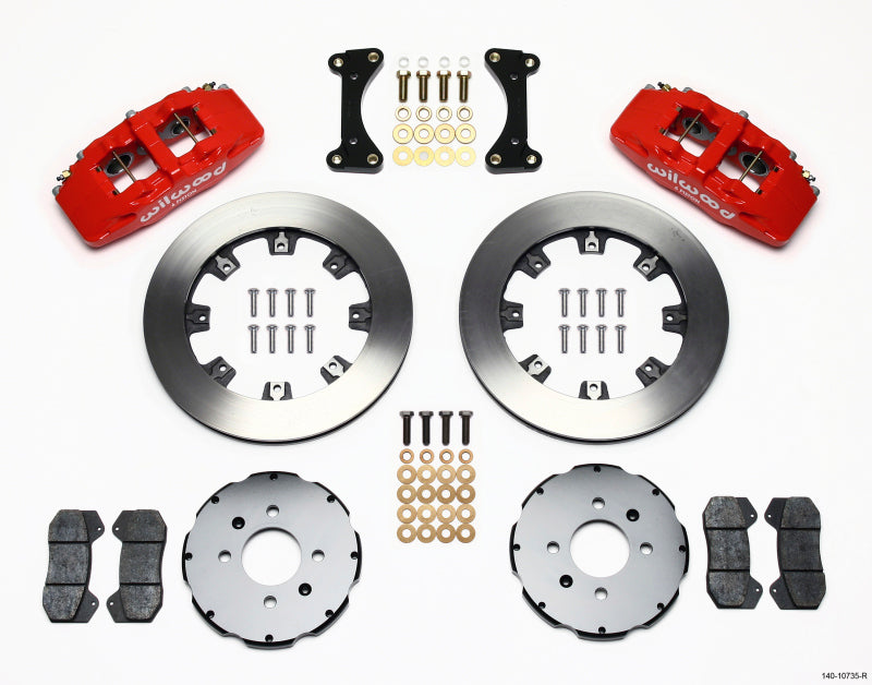 Wilwood Dynapro 6 Front Hat Kit 12.19in Red 94-01 Honda/Acura w/262mm Disc - Mammoth Racing -