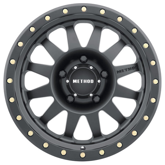 Method Mr304 Double Standard 17x8.5 0mm Offset 5x5 94mm CB Matte Black Wheel