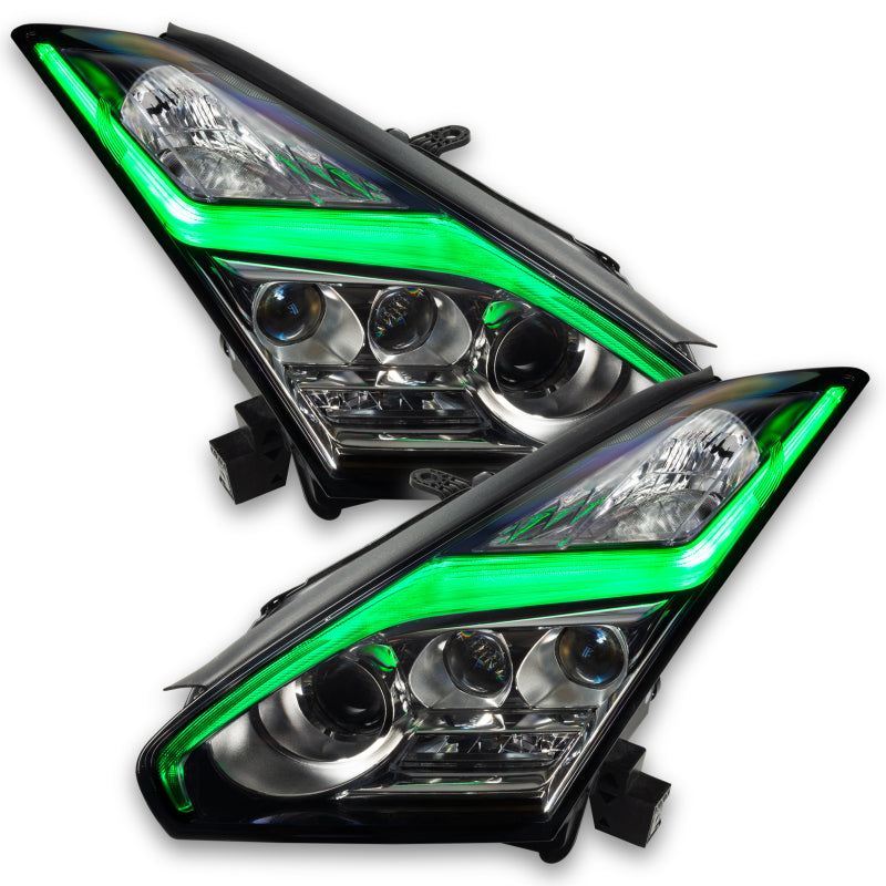 Oracle 15-21 Nissan GT-R RGB+W (Lightning Bolt) Headlight DRL Upgrade Kit - ColorSHIFT - Mammoth Racing -