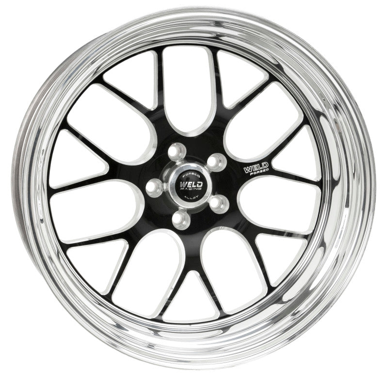 Weld S77 20x8 / 5x4.75 BP / 4.5in. BS Black Wheel (Low Pad) - Non-Beadlock - Mammoth Racing -