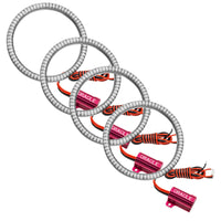 Oracle Ultima GTR LED Waterproof Tail Light Halo Kit - 4 Rings - Red - Mammoth Racing -