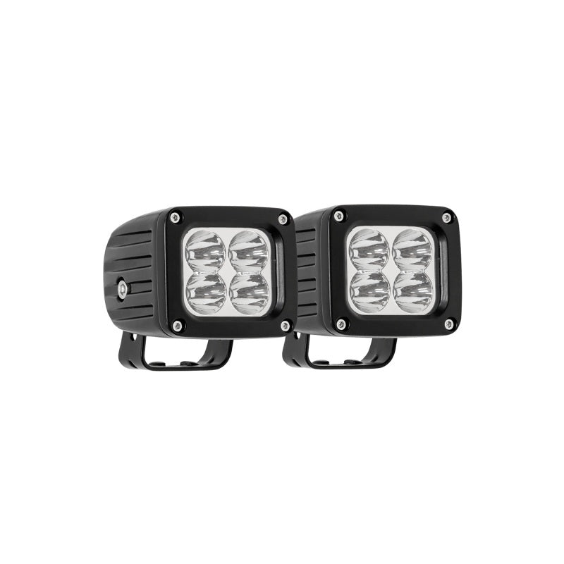 Westin Quadrant LED Auxiliary Light 3 inch x 2.5 inch Spot w/5W Cree (Set of 2) - Black - Mammoth Racing -