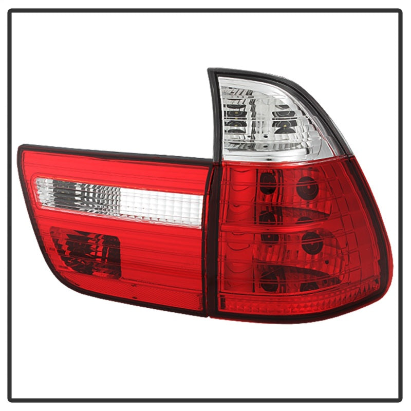 Spyder BMW E53 X5 00-06 4PCS Euro Style Tail Lights- Red Clear ALT-YD-BE5300-RC - Mammoth Racing -