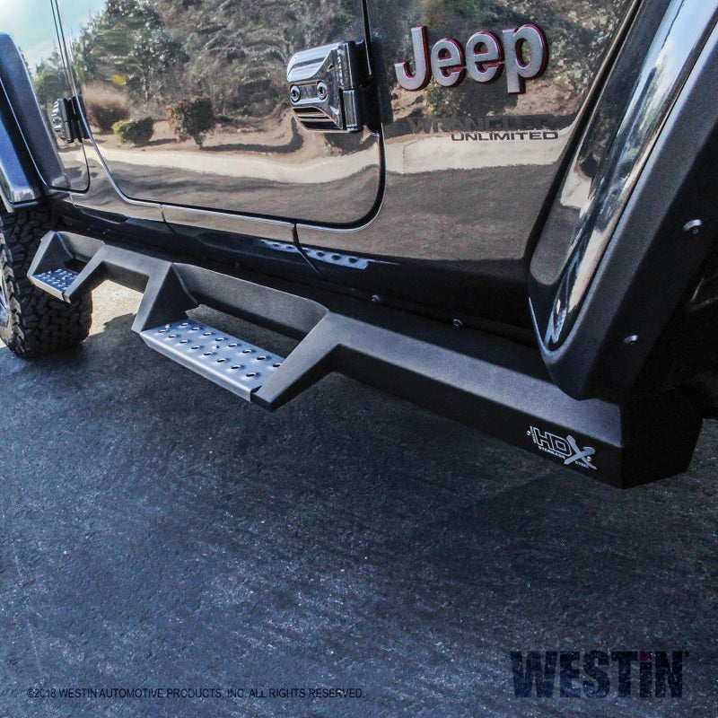 Westin/HDX 2018 Jeep Wrangler JL Unlimited Drop Nerf Step Bars - Textured Black - Mammoth Racing -