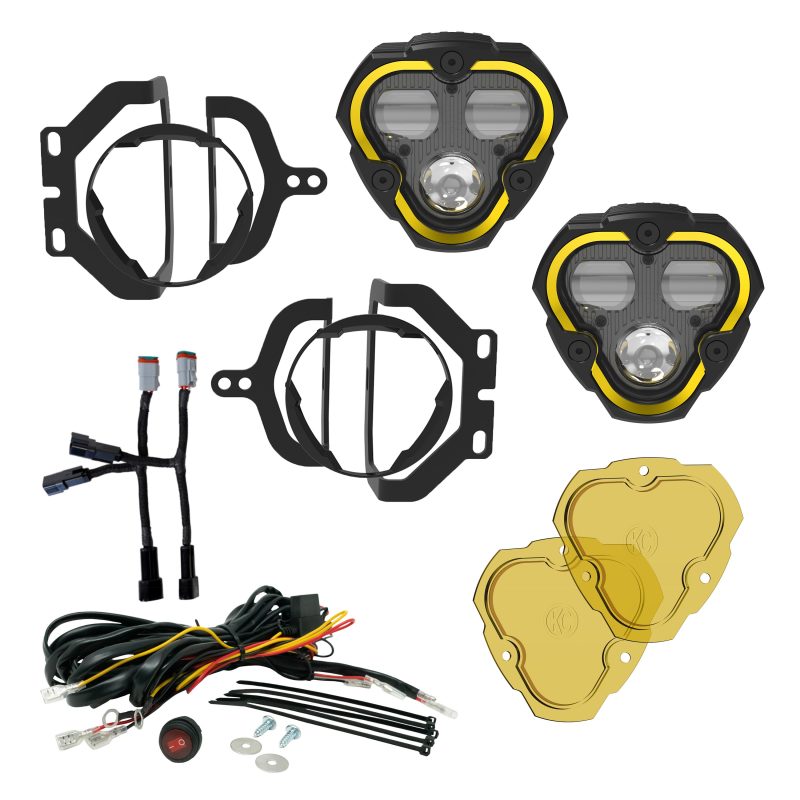 KC HiLiTES Flex ERA 3 Dual Mode SAE Fog Lights - 2-Light Master Kit for Jeep Jl/jt Sport Bumpers - Mammoth Racing -
