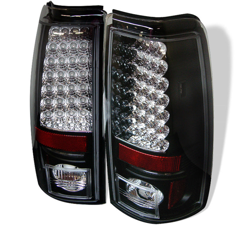Spyder Chevy Silverado 1500 99-02 (Not Fit Stepside) LED Tail Lights Blk ALT-YD-CS99-LED-BK - Mammoth Racing -