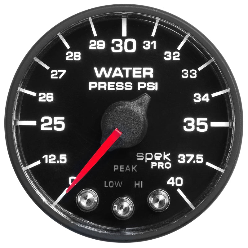 Autometer Spek-Pro - Nascar 2-1/16in Water Press 0- 40 psi Bfb - My Store