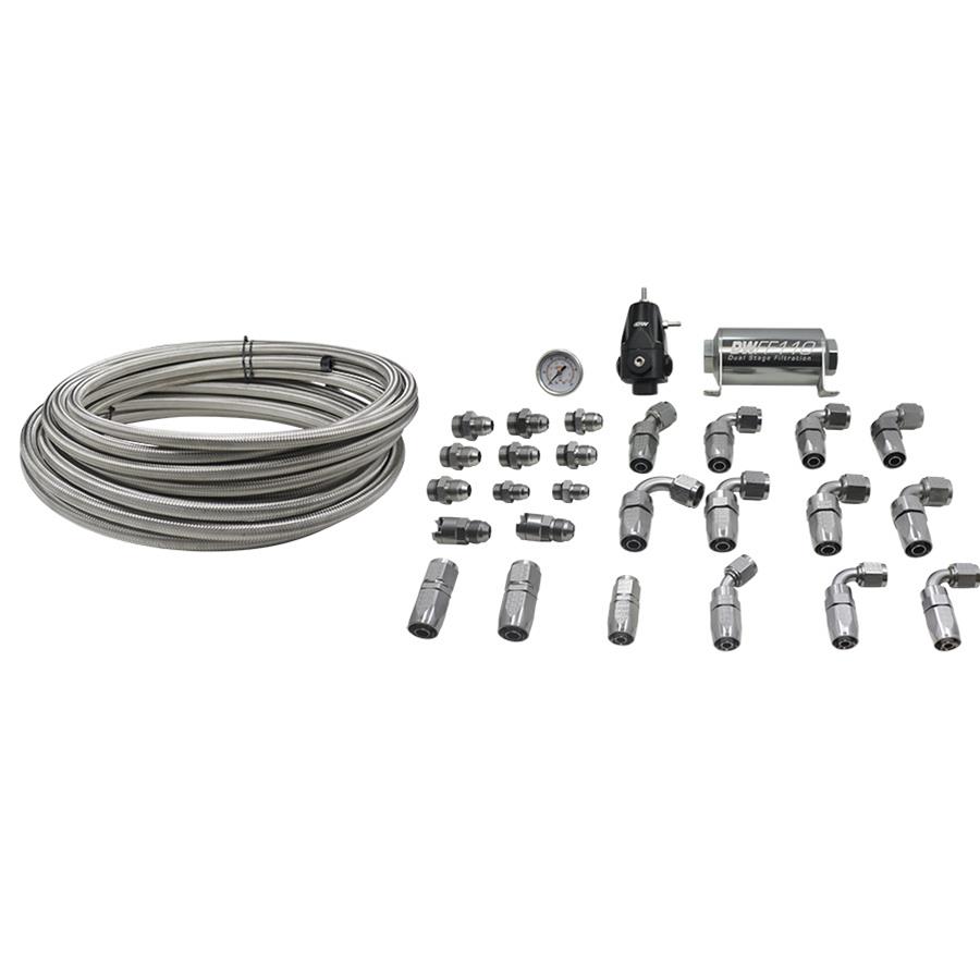 DeatschWerks 2006+ Hemi X2 Series Pump Module -8AN Feed w/ -6AN Return PTFE Plumbing Kit - Mammoth Racing -