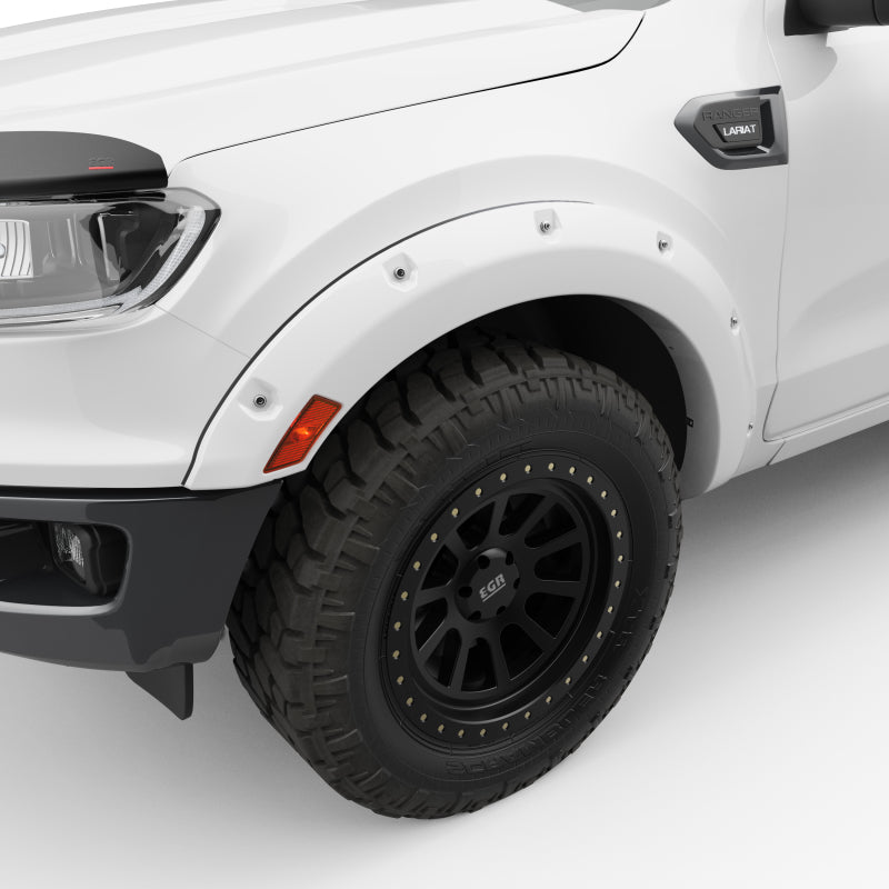 EGR 19-22 Ford Ranger Painted To Code Oxford Traditional Bolt-On Look Fender Flares White Set Of 4 - Mammoth Racing -