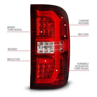 ANZO 14-18 GMC Sierra 1500 LED Taillights Red/Clear - My Store