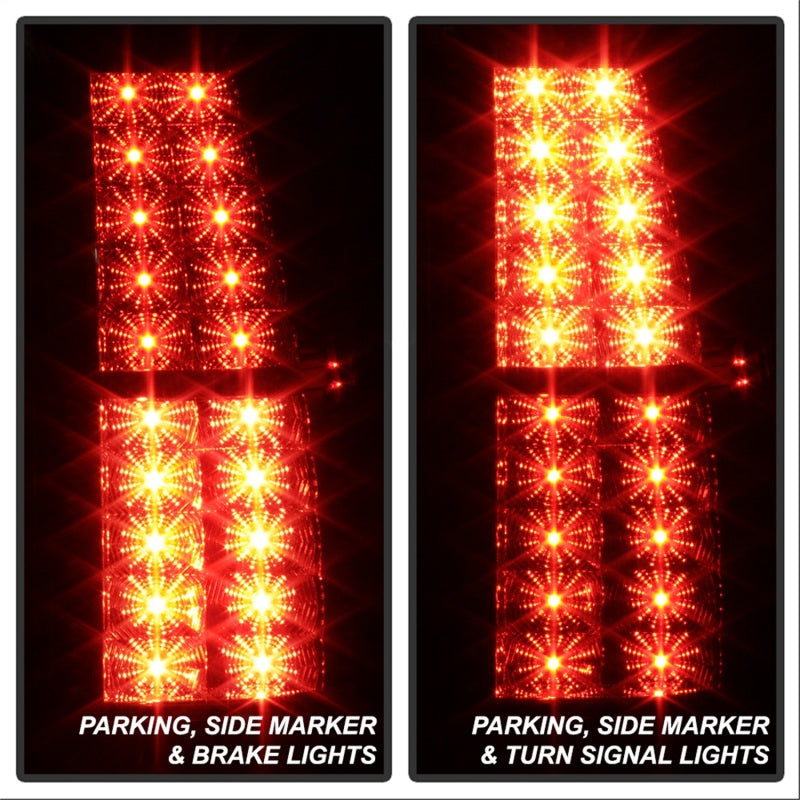 Spyder Chevy Suburban/GMC Yukon/Yukon Denali 07-14 LED Tail Lights Blk ALT-YD-CSUB07-LED-BK - Mammoth Racing -