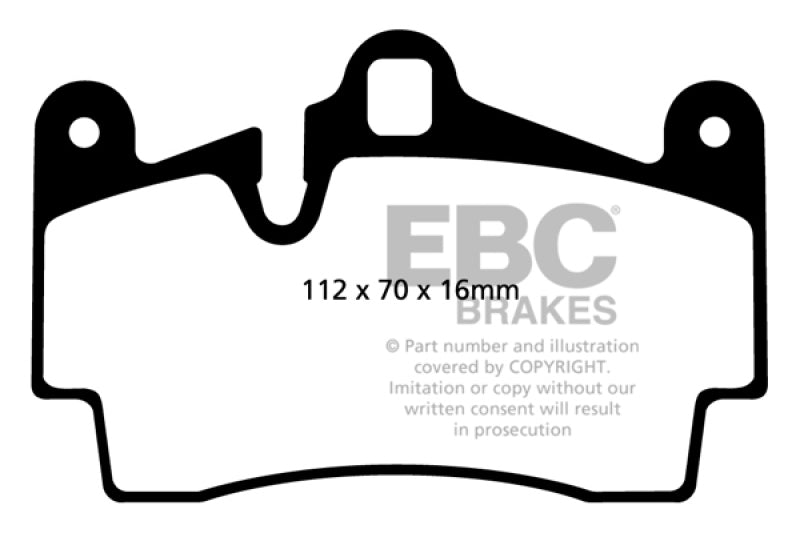 EBC 11-15 Audi Q7 3.0 Supercharged Yellowstuff Rear Brake Pads - My Store