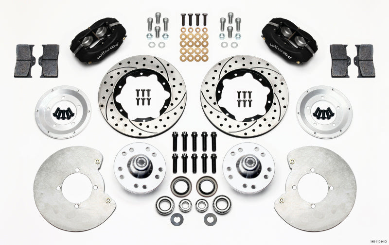 Wilwood Forged Dynalite Front Kit 11.00in Drilled 37-48 Ford Psgr. 360 Plate Mount - Mammoth Racing -
