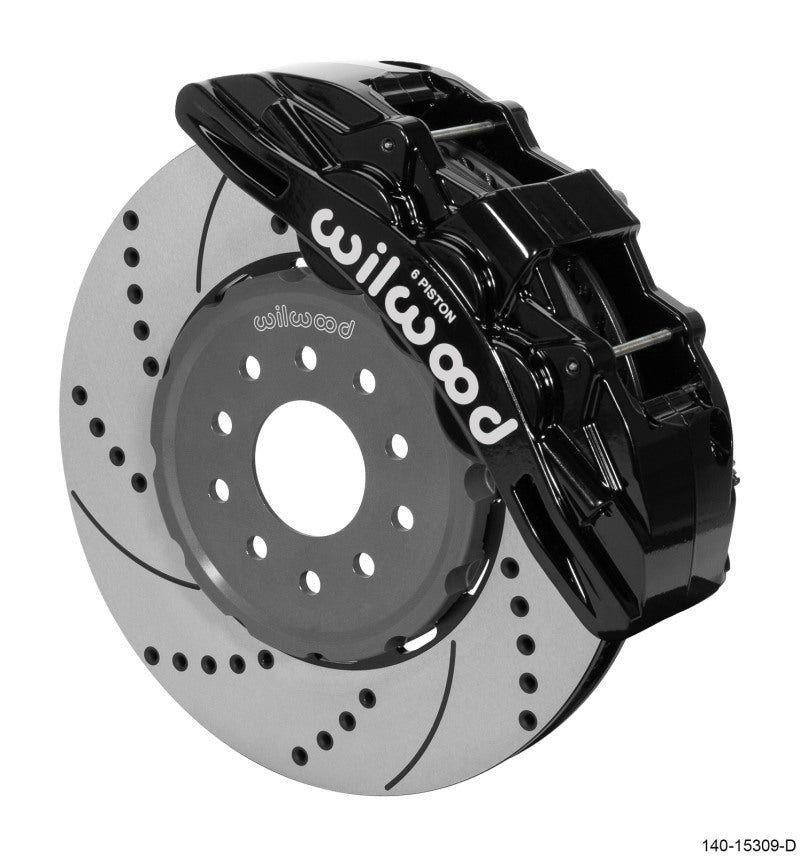 Wilwood Sx6r Front Brake Kit 14in SRP Slotted/Drilled Black 05-13 Chevy Corvette - My Store