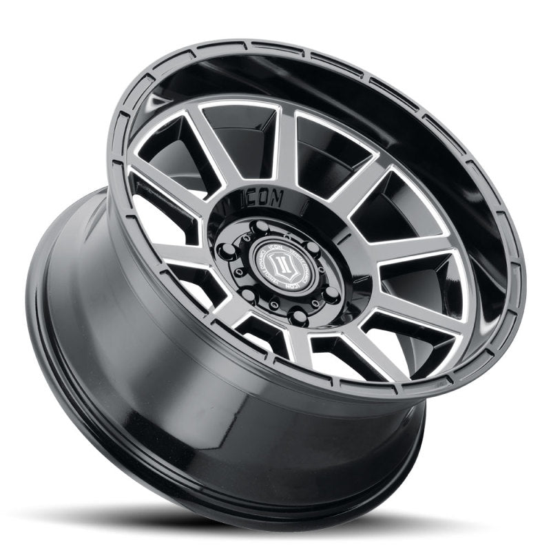 Icon Recoil 20x10 5x150 -24mm Offset 4.5in BS Gloss Black Milled Spokes Wheel - Mammoth Racing -