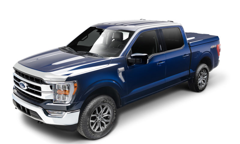 AVS 21-22 Ford F-150 (Excl. Tremor/Raptor) Aeroskin Low Profile Hood Shield - Chrome - Mammoth Racing -