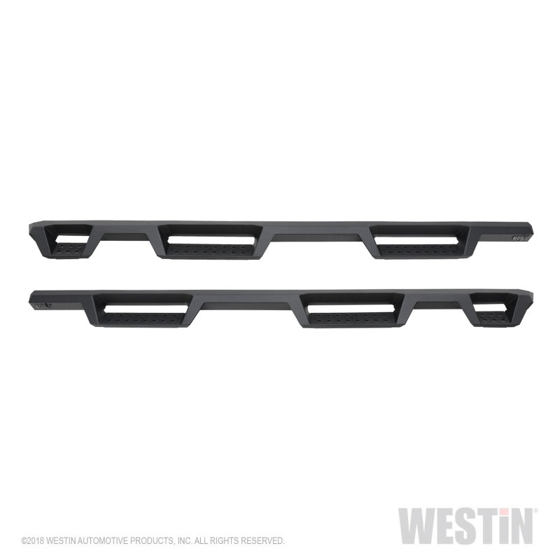 Westin 2019 Chevrolet Silverado/Sierra 1500 (5.5ft) Drop Wheel to Wheel Nerf Step Bars - Txt Black - Mammoth Racing -