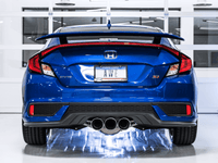AWE Tuning 17-20 Honda Civic Si 1.5L Turbo Dual-to-Triple Tip Conversion Kit - Chrome Silver Tip - My Store
