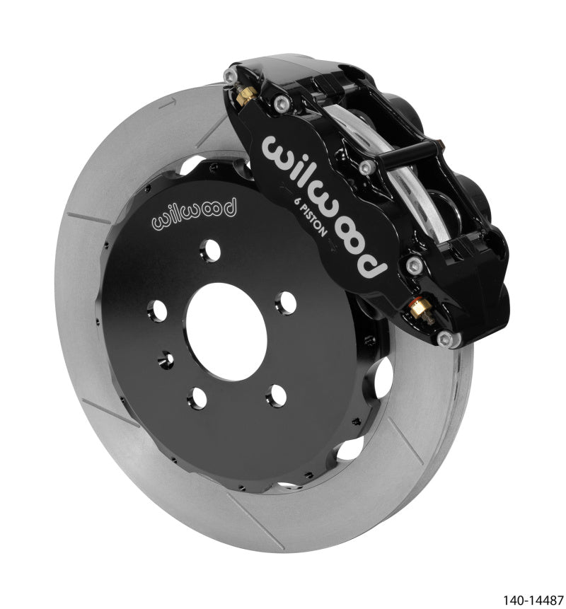Wilwood 03-08 Audi A4 Forged Narrow Superlite 6R Front Big Brake Kit 12.88in Rotor Dia (Black) - My Store