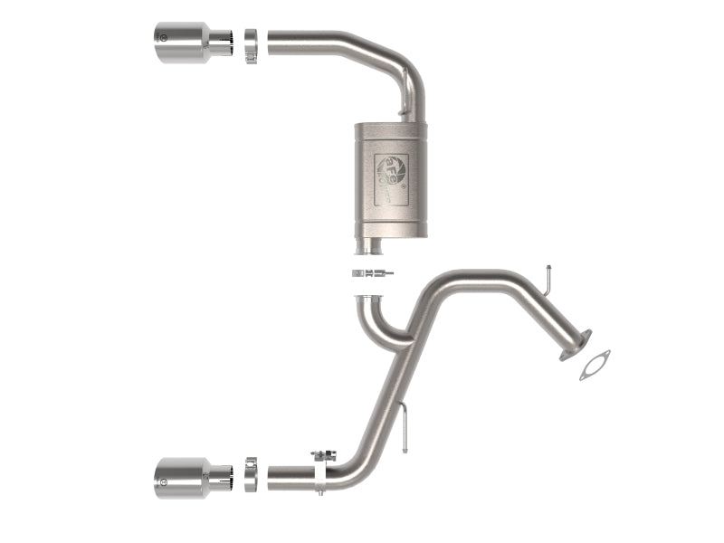 aFe Takeda 22-23 Hyundai Elantra N L4-2.0L (t) 3in 304 SS Axle-Back Exhaust w/ Polished Tips - Mammoth Racing -