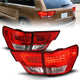 ANZO 11-13 Jeep Grand Cherokee LED Taillights w/ Lightbar Chrome Housing Red/Clear Lens 4pcs - Mammoth Racing -