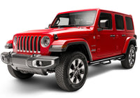 N-Fab Nerf Step 2018 Jeep Wrangler JL SUV 4 Door- Gloss Black - W2W - 3in - Mammoth Racing -