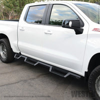Westin 2019 Chevrolet Silverado/Sierra 1500 (5.5ft) Drop Wheel to Wheel Nerf Step Bars - Txt Black - Mammoth Racing -