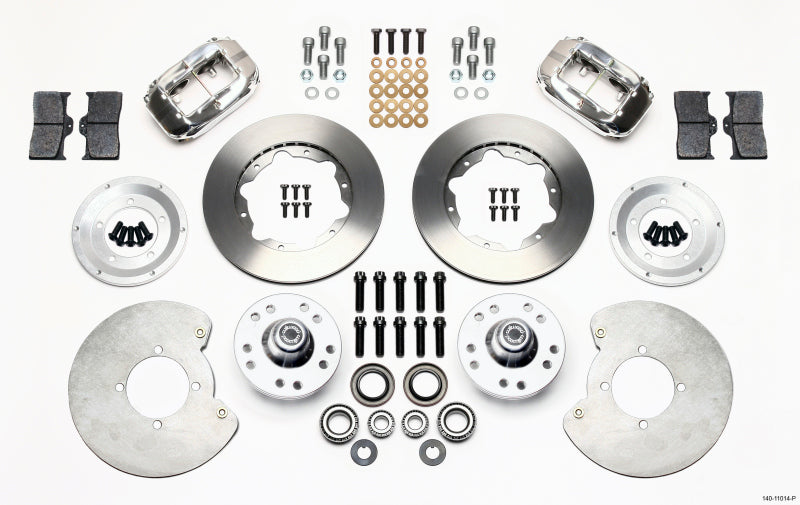 Wilwood Forged Dynalite Front Kit 11.00in Polished 37-48 Ford Psgr. 360 Plate Mount - Mammoth Racing -
