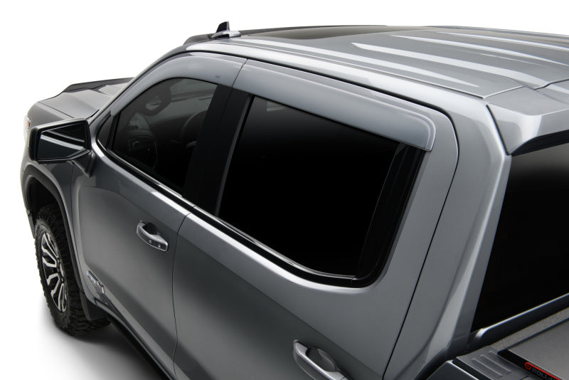 AVS 20-22 Chevrolet Silverado 1500 CC Ventvisor Low Pro Color Match Deflectors 4pc - Silver Ice Met. - Mammoth Racing -