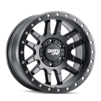 Dirty Life 9309 Canyon Pro 17x9/5x127 BP/-38mm Offset/71.5mm Hub Matte Black Wheel - Beadlock - Mammoth Racing -