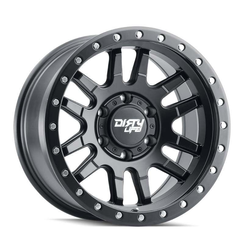 Dirty Life 9309 Canyon Pro 17x9/5x139.7 BP/0mm Offset/108.1mm Hub Matte Black Wheel - Beadlock - Mammoth Racing -