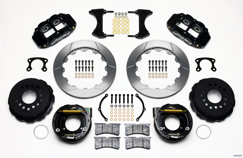 Wilwood Narrow Superlite 4R Rear P-Brk Kit 12.88in Small Ford 2.66in Offset - My Store