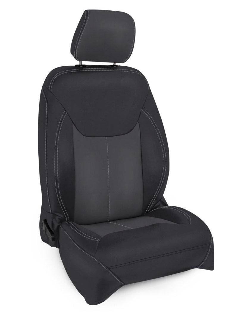 PRP 13-18 Jeep Wrangler JK Front Seat Covers/2 door or 4 door (Pair) - Black/Grey - Mammoth Racing -