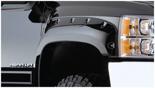 Bushwacker 07-14 Chevy Silverado 2500 HD Cutout Style Flares 2pc - Black - Mammoth Racing -