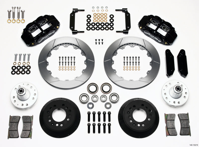 Wilwood Narrow Superlite 6R Front Hub Kit 12.88in 1968-1969 Mustang Disc Spindle - Mammoth Racing -