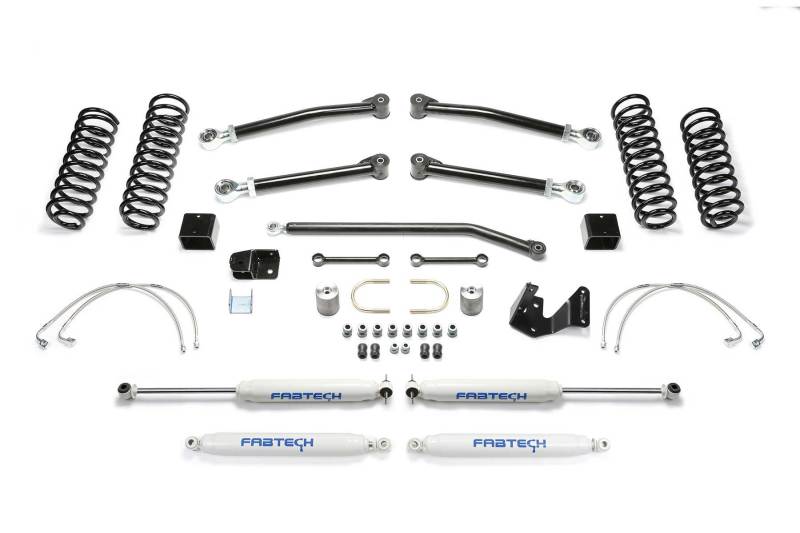 Fabtech 07-18 Jeep JK 4-Door 3in Trail Ii w/Perf Shocks - Mammoth Racing -