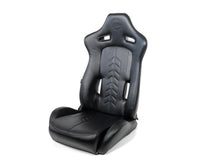 NRG Reclinable Sport Seats (Pair) The Arrow Black Vinyl w/ Pressed NRG logo w/ Black Stitch - My Store