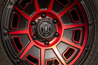 Icon Victory 17x8.5 6x120 0mm Offset 4.75in BS Satin Black w/Red Tint Wheel - Mammoth Racing -