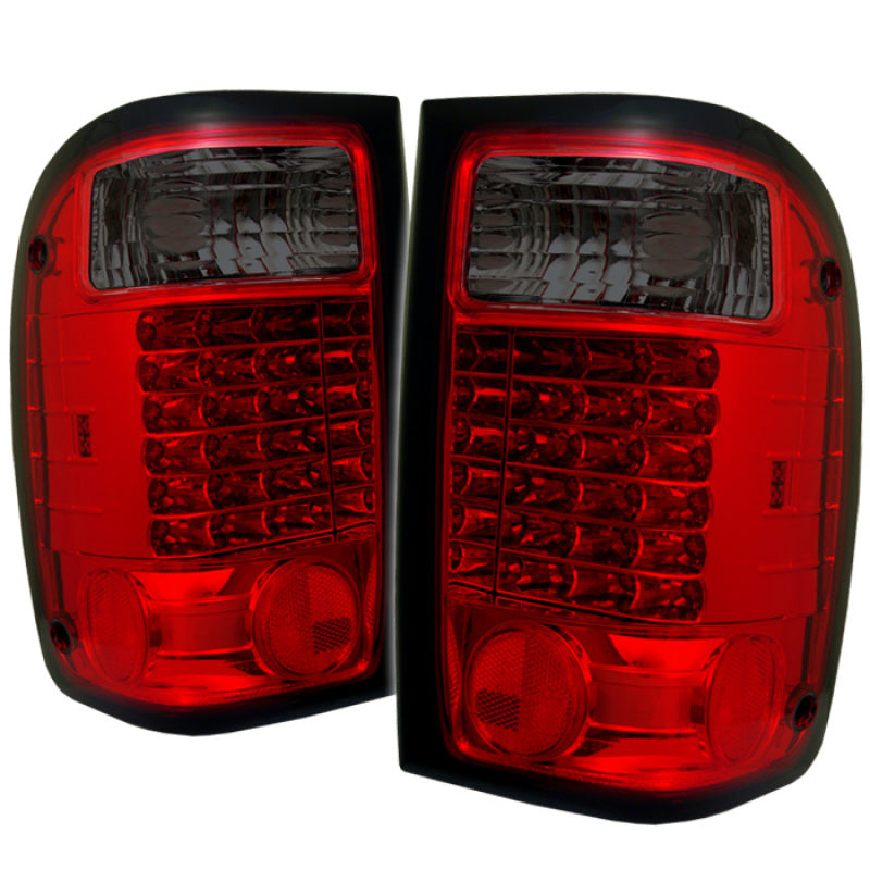 Spyder Ford Ranger 01-05 LED Tail Lights Red Smoke ALT-YD-FR98-LED-RS - Mammoth Racing -