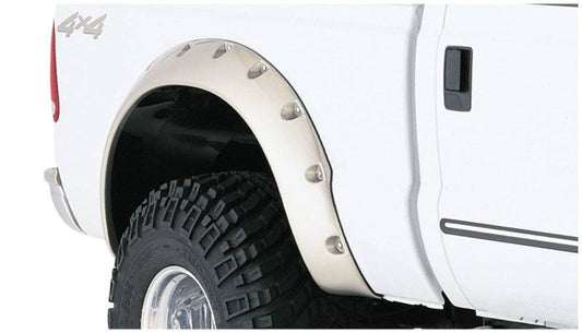 Bushwacker 99-10 Ford F-250 Super Duty Styleside Cutout Style Flares 2pc 98.0/98.6in Bed - Black - Mammoth Racing -