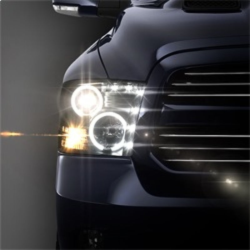 Spyder Dodge Ram 1500 09-14 Projector Headlights Halogen- CCFL Halo LED - Blk PRO-YD-DR09-CCFL-BK - Mammoth Racing -