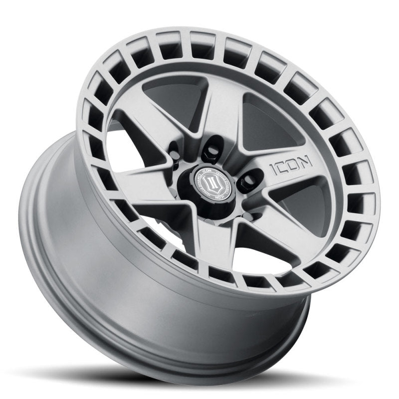 Icon Raider 17x8.5 6x135 6mm Offset 5in BS Titanium Wheel - Mammoth Racing -