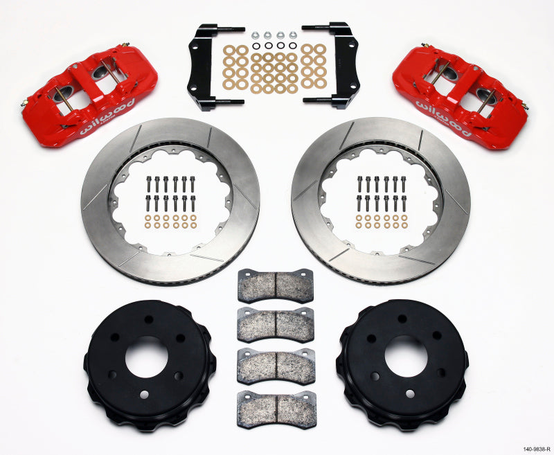 Wilwood Aero4 RearTruck Kit 14.25in Red 1999-2010 GM 1500-suv 2 Piston OE Caliper - My Store