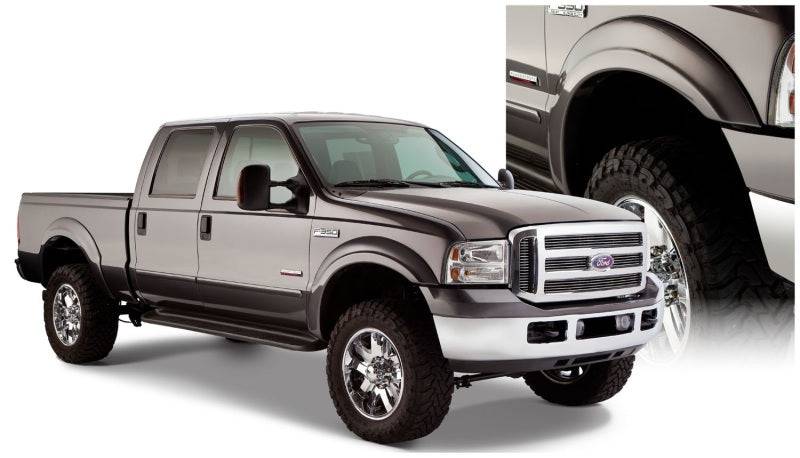Bushwacker 99-07 Ford F-250 Super Duty Styleside OE Style Flares 4pc - Black - Mammoth Racing -